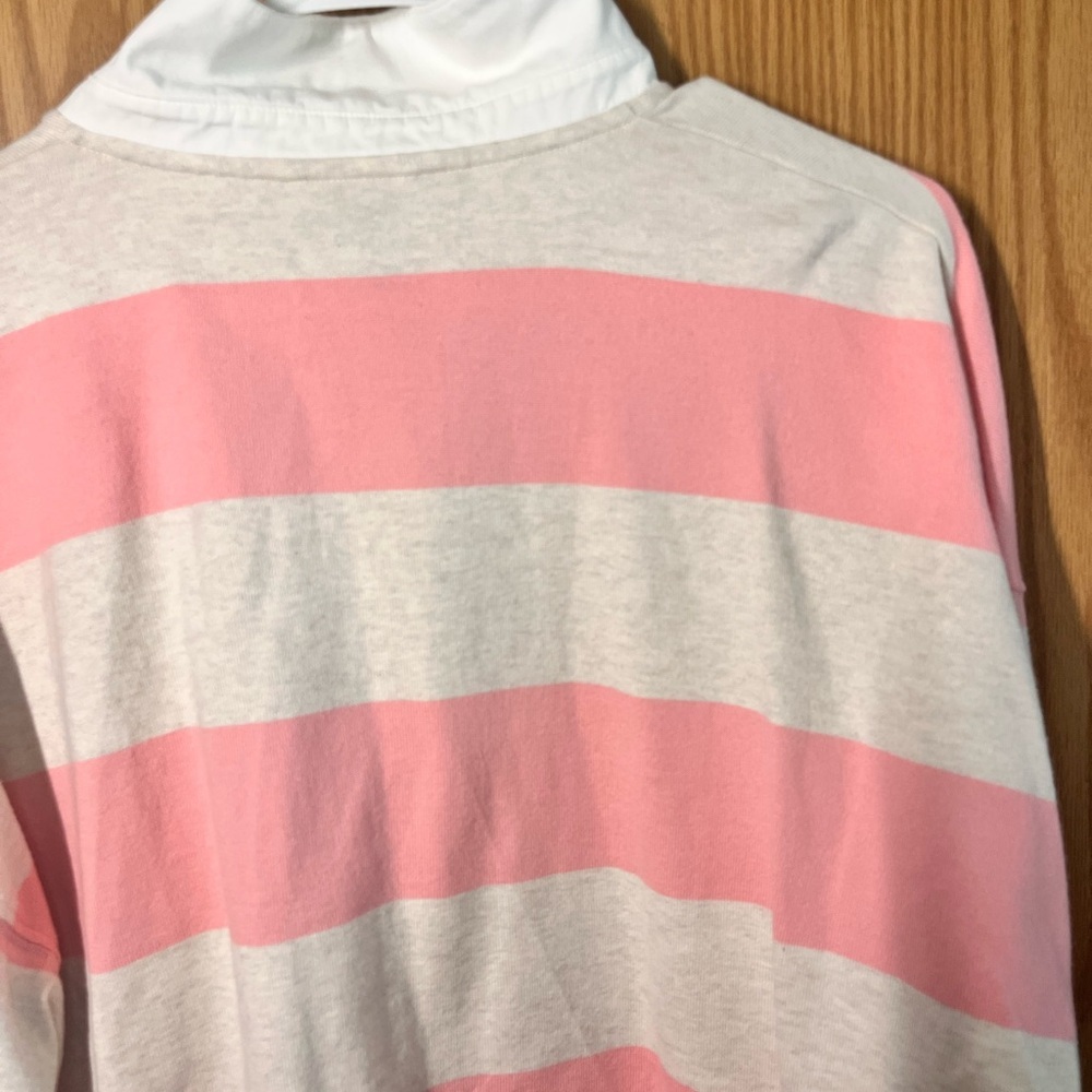 Aerie Pink and White Striped Long Sleeve Top - Picture 4 of 4